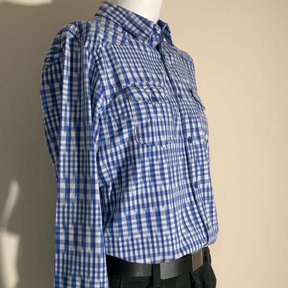 GUESS AUSTIN SLIM FIT PLAID LONG SLEEVE SHIRT - Picture 2 of 5